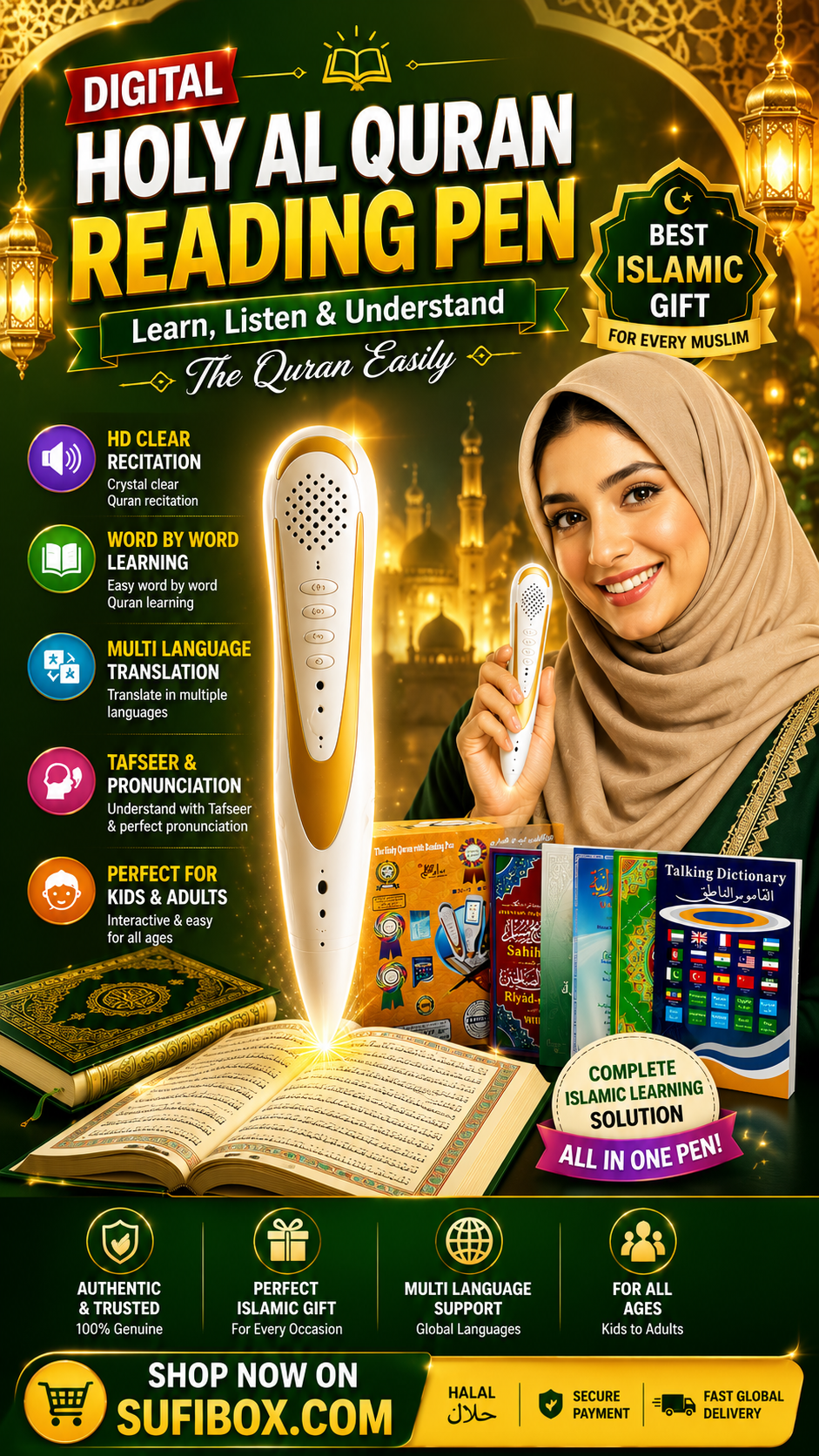Quran Reading Pen – Large Size 17*24 cm